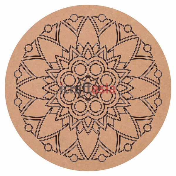 Mandala Pre Marked Cutouts MDF for Art and Craft