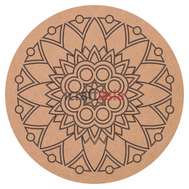 Mandala Pre Marked Cutouts MDF for Art and Craft