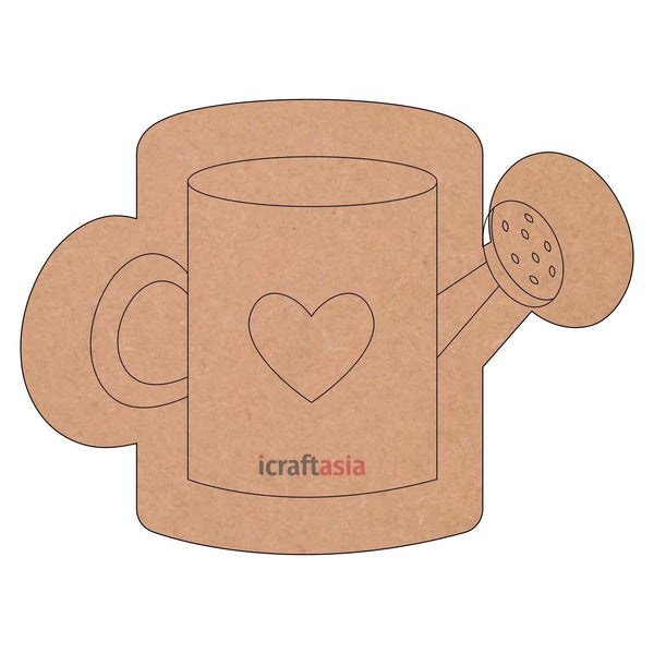 Heart Watering Can Pre Marked Cutouts MDF for Art and Craft