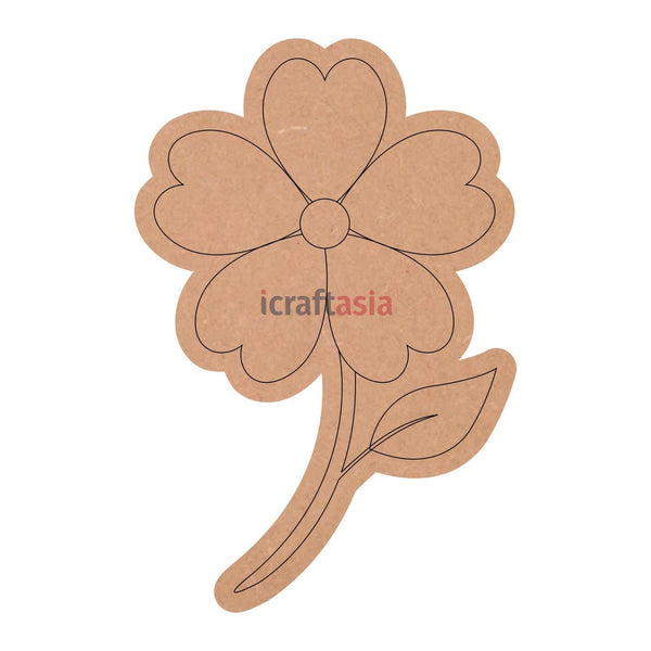 Leaf Clover Pre Marked Cutouts MDF for Art and Craft