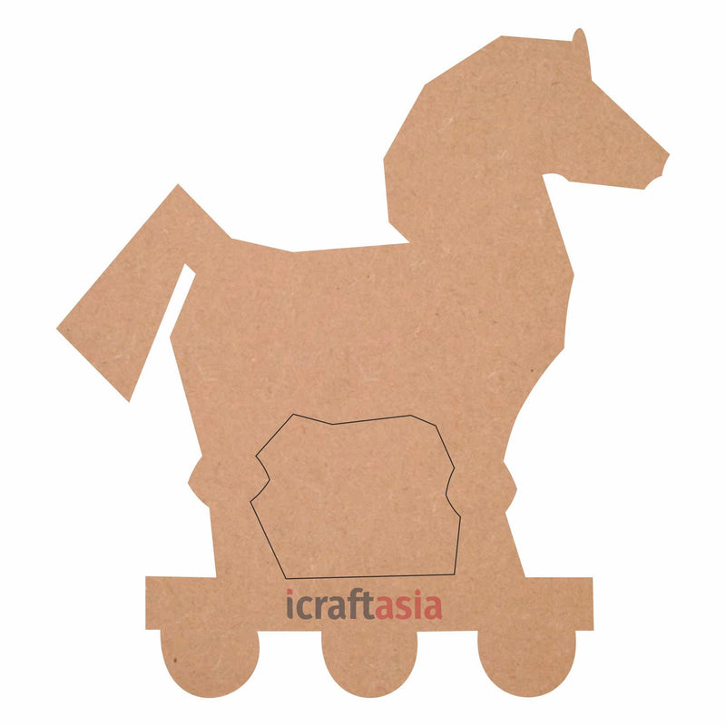 Trojan Horse Cutout Shaped MDF Base for Painting