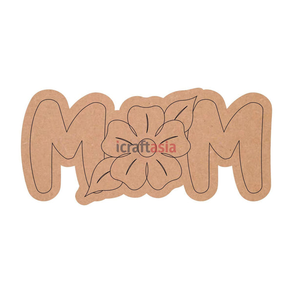 Mom With Flower Pre Marked Cutouts MDF for Art and Craft