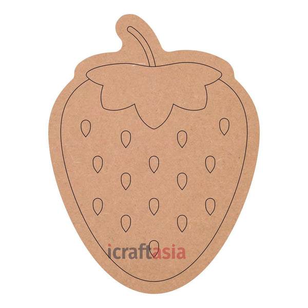 Strawberry Pre Marked Cutouts MDF for Art and Craft