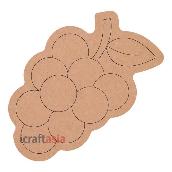 Grapes Pre Marked Cutouts MDF for Art and Craft