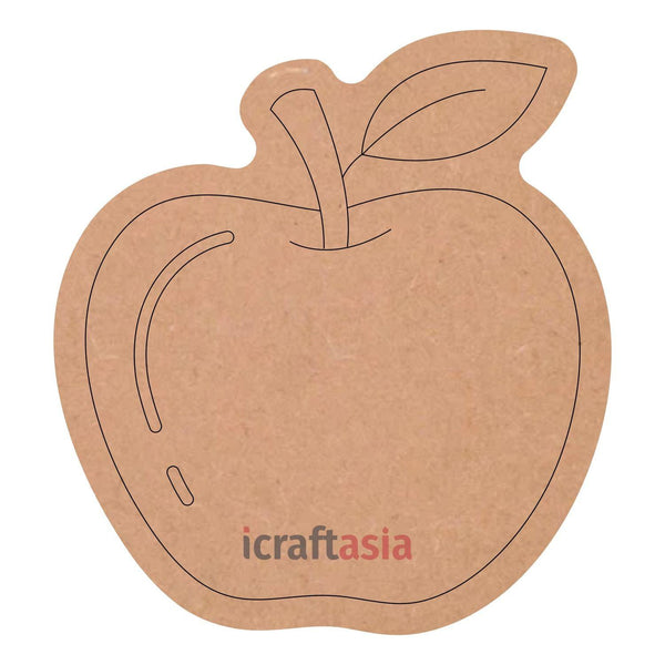 Apple Pre Marked Cutouts MDF for Art and Craft