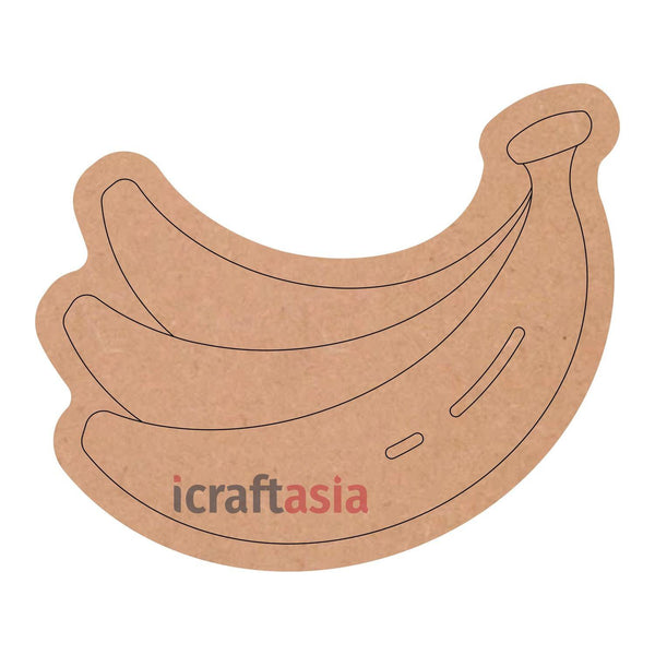 Banana Pre Marked Cutouts MDF for Art and Craft