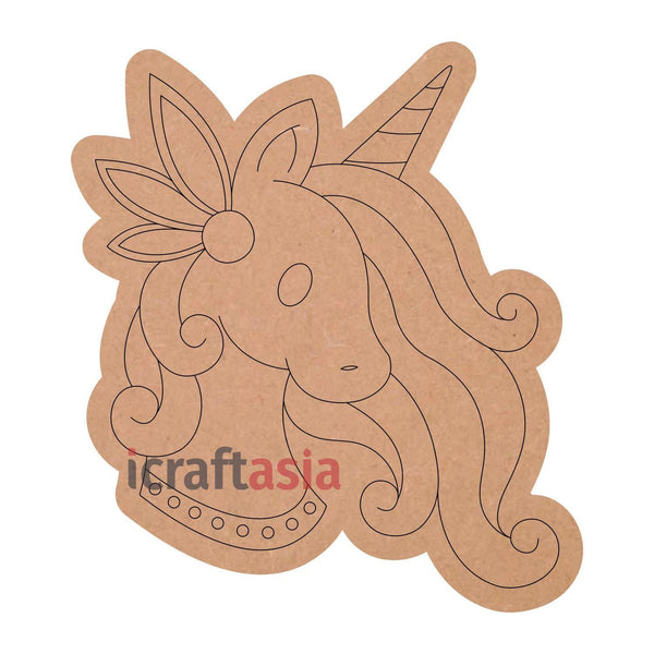 Unicorn Pre Marked Cutouts MDF for Art and Craft