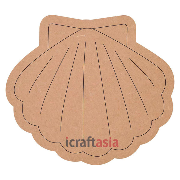 Scallop Seashell Pre Marked Cutouts MDF for Art and Craft