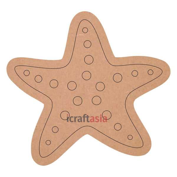 Star Fish Pre Marked Cutouts MDF for Art and Craft