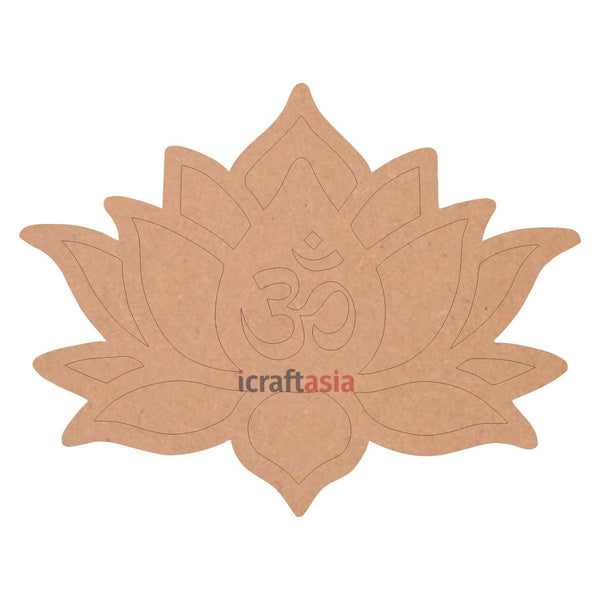 Lotus Pre Marked Cutouts MDF for Art and Craft