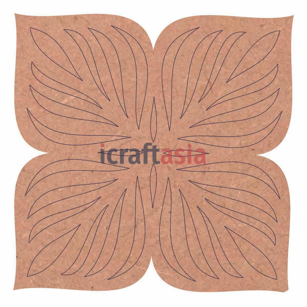 Leaf Design Pre Marked Wooden MDF Boards