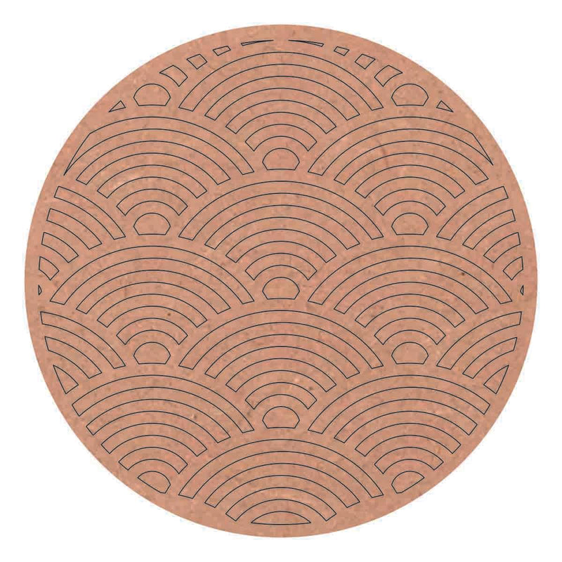 Geometric Waves Pre Marked Wooden MDF Boards