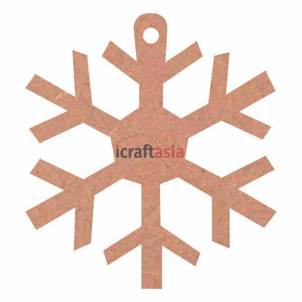 MDF Wooden Snowflake Shape Cutout for Painting