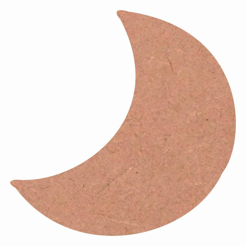 Quarter Moon MDF Cutout For Painting