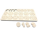 Wooden Learning Educational Number Puzzle Board - ICraft asia