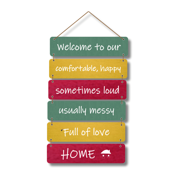 Welcome To Our Home Decorative Wooden Wall Hanging