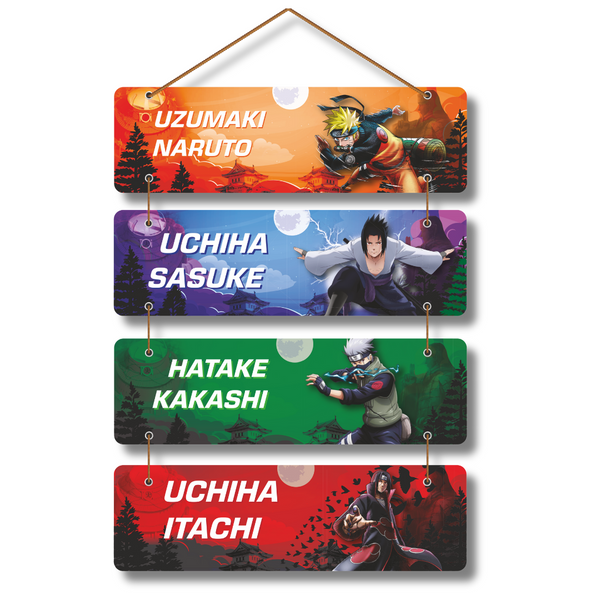 Naruto Hidden Leaf Village Heroes Wooden wall hanging