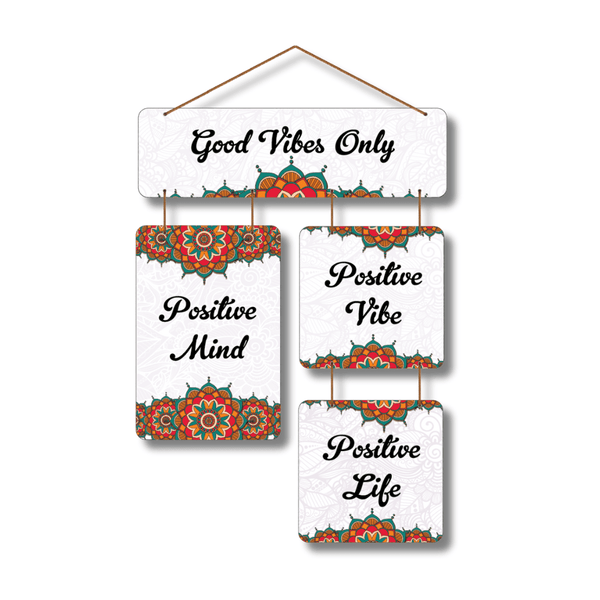 Good Vibes Decorative Wall Hanging Wooden Art