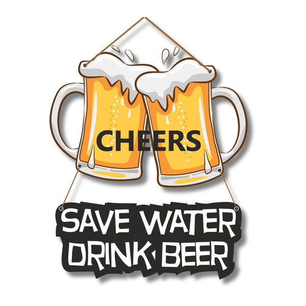 Save Water Drink Beer Wooden Wall Hanging