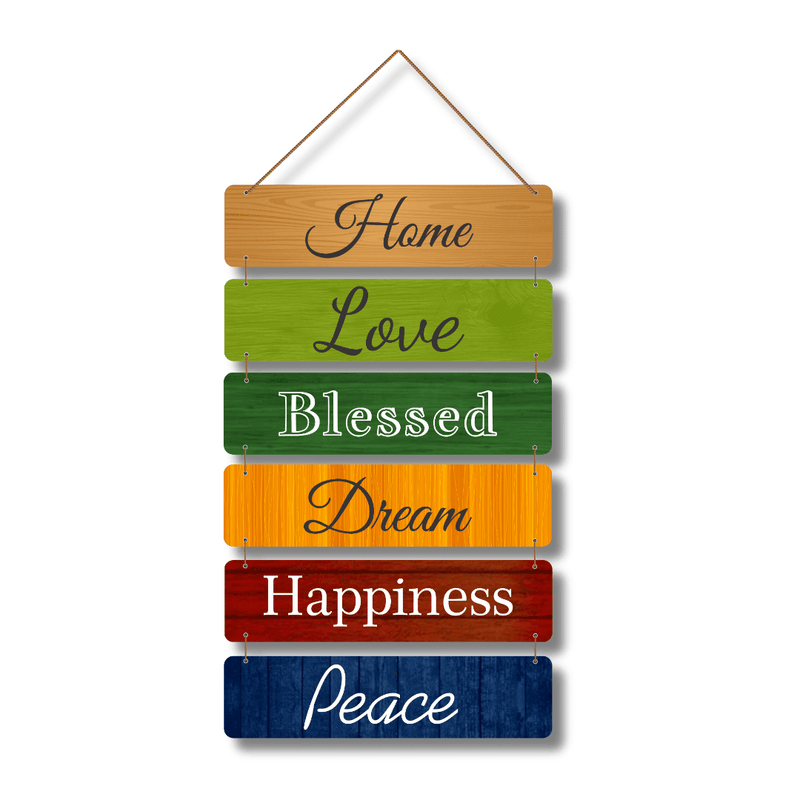 Home, Love, Blessed Wooden Wall Hanging