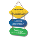 Bathroom Rules Wall Hanging - ICraft asia