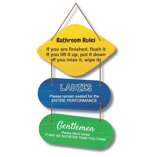 Bathroom Rules Wall Hanging