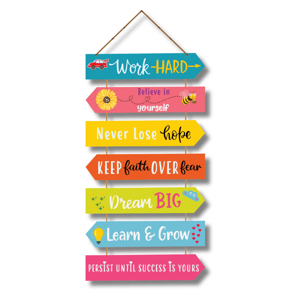 Work Hard Wooden Wall Hanging