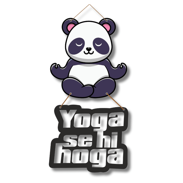 Yoga Se Hi Hoga Wooden Wall Hanging