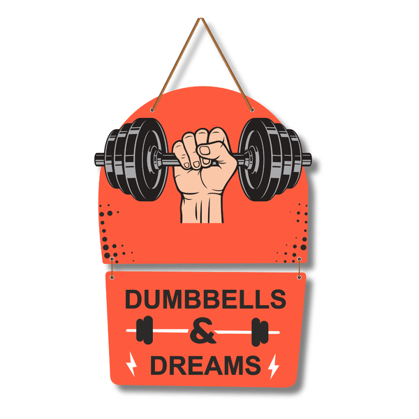 Dumbbells & Dreams Wall Hanging