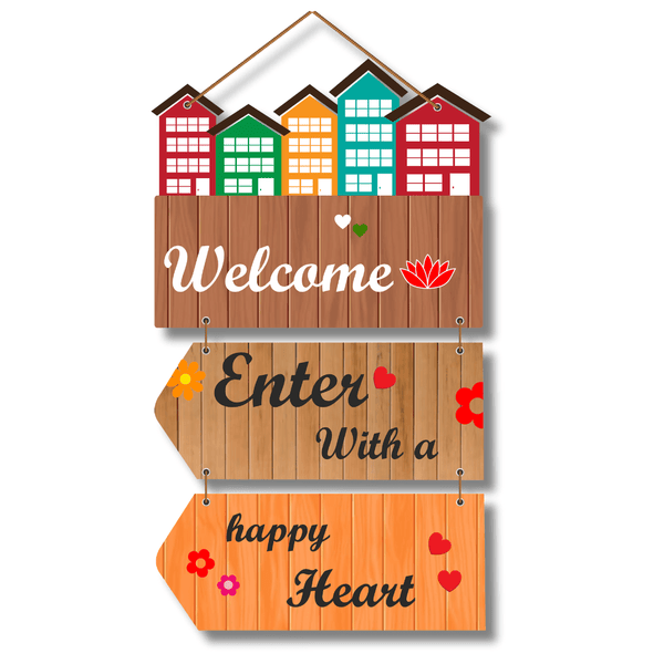 Enter With Happy Heart Wall Hanging