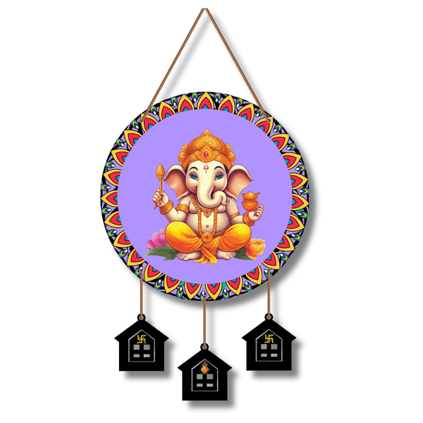 Ganapti Wooden Wall Hanging