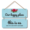 Our Happy Place Decorative Wooden Wall Hanging - ICraft asia