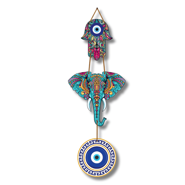 Elephant Evil Eye Wall Hanging