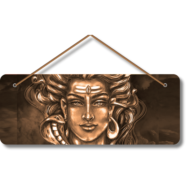 Shiv Bholenath Wooden Wall Hanging