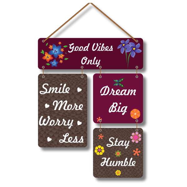 Good Vibes Only Wooden Wall Hanging