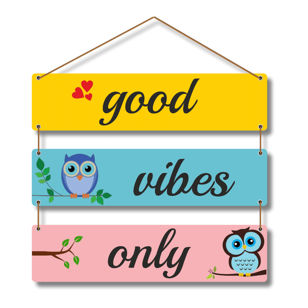 Good Vibes Only Wooden Wall Hanging