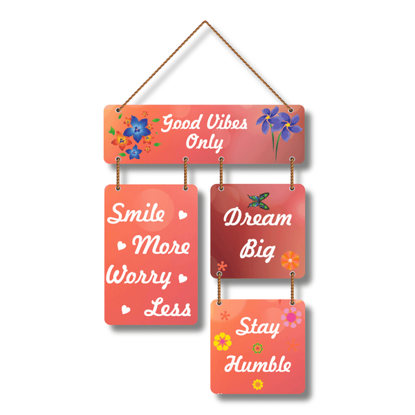 Good Vibes Only Decorative Wooden Wall Hanging