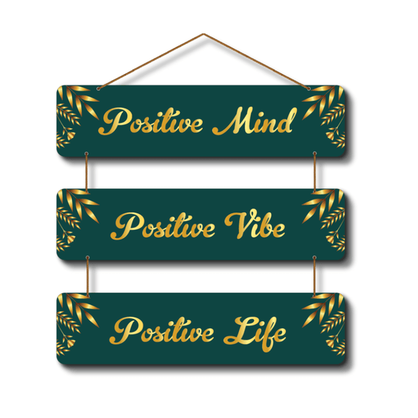 Positive Mind Home Decorative Wooden Wall Hanging