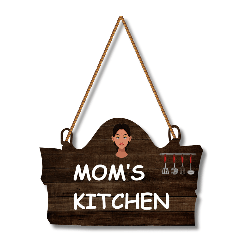 Mom's Kitchen Wooden Wall Hanging