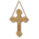 Holly Cross Wooden Wall Hanging - ICraft asia