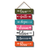 Love, Fauth, Hope, Dream, Believe, Success bless Wall Hanging