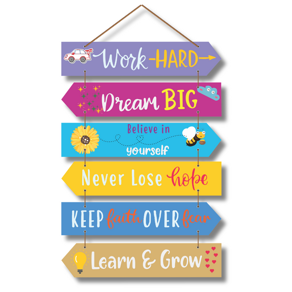 Work hard dream big wall hanging