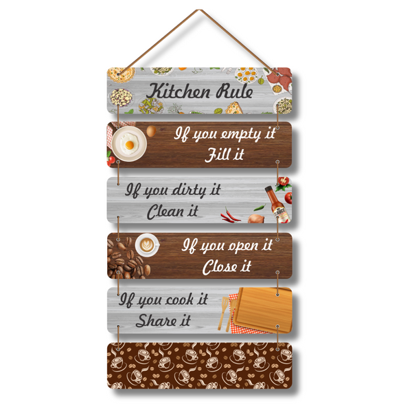 Kitchen Rule Wall Hanging