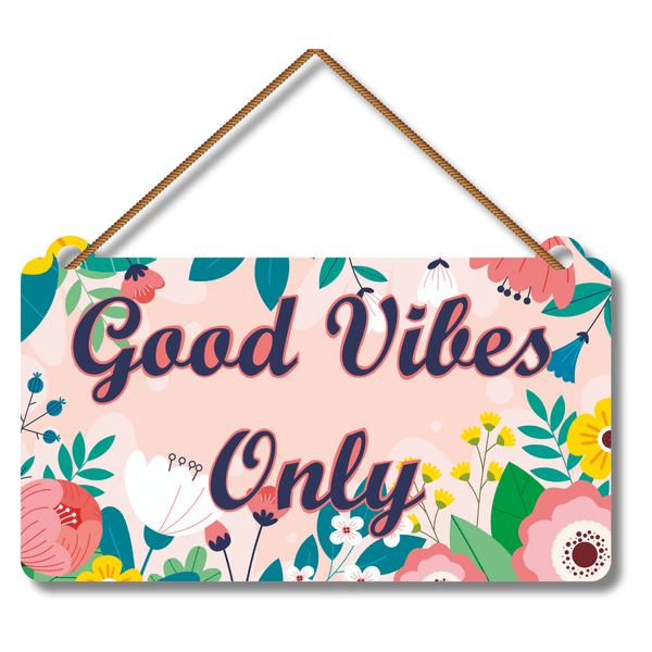 Good Vibes Only Wooden Wall Hanging