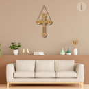 Holly Cross Wooden Wall Hanging - ICraft asia