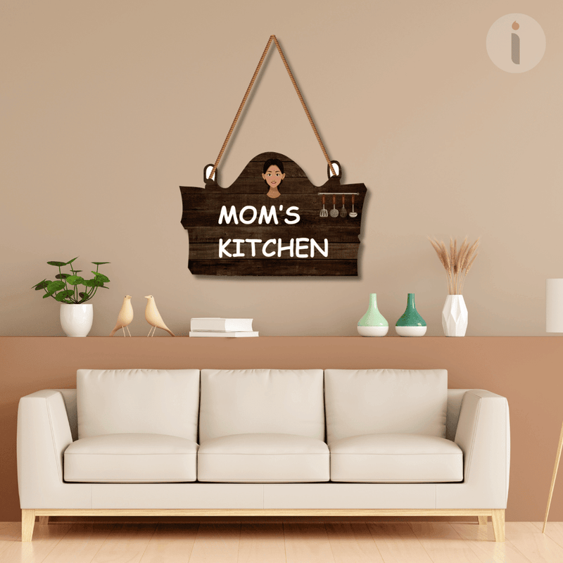 Mom's Kitchen Wooden Wall Hanging