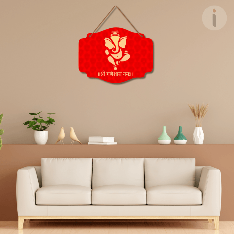 Gold Ganapati Wall Hanging