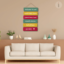 Welcome To Our Home Decorative Wooden Wall Hanging - ICraft asia