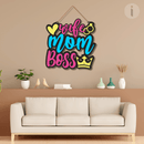 Wife-Mom Boss Wooden Wall Hanging - ICraft asia