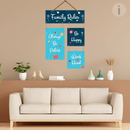 Family Rules Be Happy Wooden Wall Hanging - ICraft asia